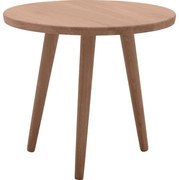 Goossens Hoektafel Bjarte, hout eiken donker bruin, stijlvol landelijk, 50 x 45 x 50 cm