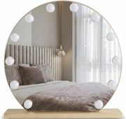 LED Spiegel HOLLYWOOD L. Gold 50 cm