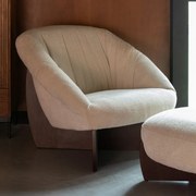 Dutchbone Emilius Retro Fauteuil Beige Walnoot