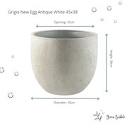Pot Grigio new egg antique white