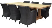 Bilbao Antigua dining tuinset 250x120xH75 cm 7 delig antraciet