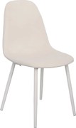 Set 2 White Teok Fluwelen Stoelen