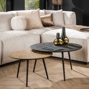 Salontafel Set Rond Metallic - 74 X 74cm.