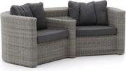 + 15% kassakorting | Loveseat Tuin Intenso | Wicker (vlechtwerk) | 2 personen | Tuinbank Grijs | 193cm | Incl. kussens | Kees Smit Tuinmeubelen