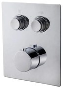 Wiesbaden Caral Klik Pro inbouw thermostatisch douchekraan 2 functies met inbouwdeel chroom SW717346 / SW717345