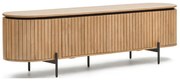 Kave Home Licia Ovaal Tv-meubel Massief Mangohout - 200x43.5x55cm.