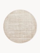 Rond handgeweven viscose vloerkleed Jane