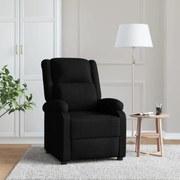 vidaXL Fauteuil verstelbaar stof zwart