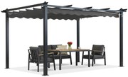 Barbados terraspergola 3x3 m Garden Point antraciet