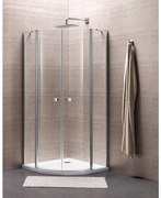 Royal Plaza Clever douchecabine kwartrond 90x90x195cm chroom profiel helder glas met Clean coating 55877