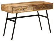 vidaXL Schrijftafel met lades 110x50x76 cm massief mangohout