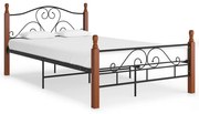 vidaXL Bedframe metaal zwart 120x200 cm