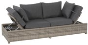 Lesli Living  Loungebank - Roma - Grijs - Wicker - Lesli Living