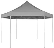 vidaXL Partytent pop-up zeshoekig inklapbaar 3,6x3,1 m grijs