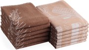 Keuken- & Theedoek molen – set van 12 – bruin