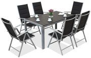 Aluminium tuinset polywood Verona voor 6 personen