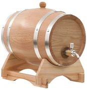 vidaXL Wijnvat met kraantje 6 L massief eikenhout