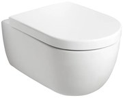 Plieger Kansas wandclosetpack met compact wandcloset diepspoel rimless 36x49cm inclusief softclose closetzitting en lift-off glans wit KANSAS PACK WHITE COMPACT