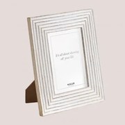 Kliet Mangohouten Fotolijst Vintage Wit Hout - Sklum