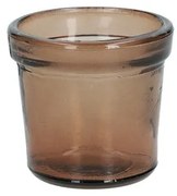 Waxinelichthouder, gerecycled glas, bruin, Ø7 cm