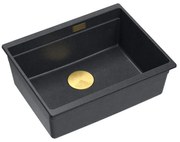 granieten spoelbak Logan 100 Black Metallic