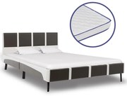 vidaXL Bed met traagschuim matras kunstleer 140x200 cm