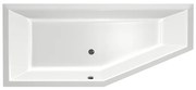 Xenz Society Hoekbad - 180x80x48 - afvoer Midden - Links - Compact - acryl - wit 6962-01