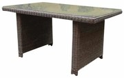 Ibiza XL lounge-diningtafel 140x80xH70 cm grijs