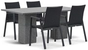 Tuinset 4 personen 180 cm Aluminium/textileen Grijs Osmen Joliet/Graniet