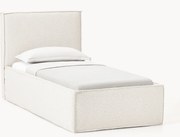 Bouclé gestoffeerd eenpersoonsbed Dream