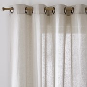 Glasgordijn in linnen met oogjes, Onega