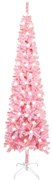 vidaXL Kerstboom met LED's smal 150 cm roze