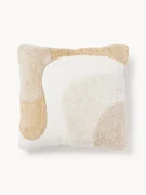 Handgetufte kussenhoes Malu met decoraties