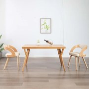 vidaXL Eetkamerstoelen 2 st gebogen hout en kunstleer crème