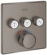 Grohe Grohtherm SmartControl Inbouwthermostaat - 4 knoppen - vierkant - brushed hard graphite 29126AL0