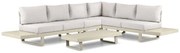 Hoek loungeset 6 personen Aluminium Taupe  Lifestyle Garden Furniture Lorenzo