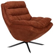 Dutchbone Vince Design Fauteuil Ribstof Terra