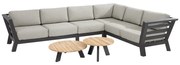 Meteoro hoek loungeset 6 delig aluminium antraciet 4 Seasons Outdoor