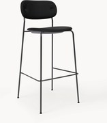 Lederen barkruk Co met metalen frame