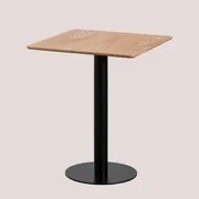 Frappe Ash Vierkante Bartafel Fineer ↔︎ 60 Cm & Zwart - Sklum