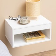 Nachtkastje Hangend Wit - 50x35x24.3cm.