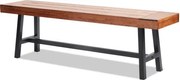VEVOR Tuinbank, 160 cm Grote Houten Tuinbank met Metalen Poten voor Buitengebruik, Draagvermogen 227 kg, Tuinbank in Park, Eetbank, Terrasbank voor Tuin, Park, Tuin, Veranda etc.