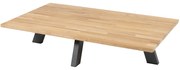 Cosmic rechthoekige loungetafel  teak slate antraciet  120x78x25 cm