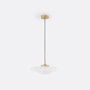 Dubbele hanglamp in papier en metaal, Tuuno
