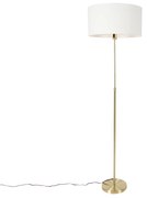 Vloerlamp verstelbaar goud met kap wit 50 cm - Parte