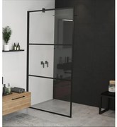 Riho Grid douchewand 90x200cm zwart profiel en helder glas G004025121
