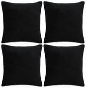 vidaXL Kussenhoezen 4 st 40x40 cm stof zwart