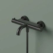 Hotbath ACE Thermostatische badkraan - opbouw - 2 functies - Geborsteld Zwart PVD AC022MBP