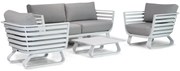 Stoel en Bank Loungeset 4 personen Aluminium Wit  Santika Furniture Santika Sovita