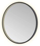 Hotbath &More Round spiegel 60cm geborsteld zwart PVD